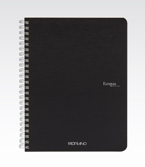 Fabriano Ecoqua Spiral-Bound Unlined Notebooks A5 70 Sheets