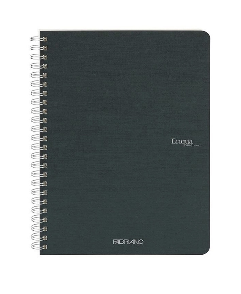 Fabriano Ecoqua Spiral-Bound Unlined Notebooks A5 70 Sheets