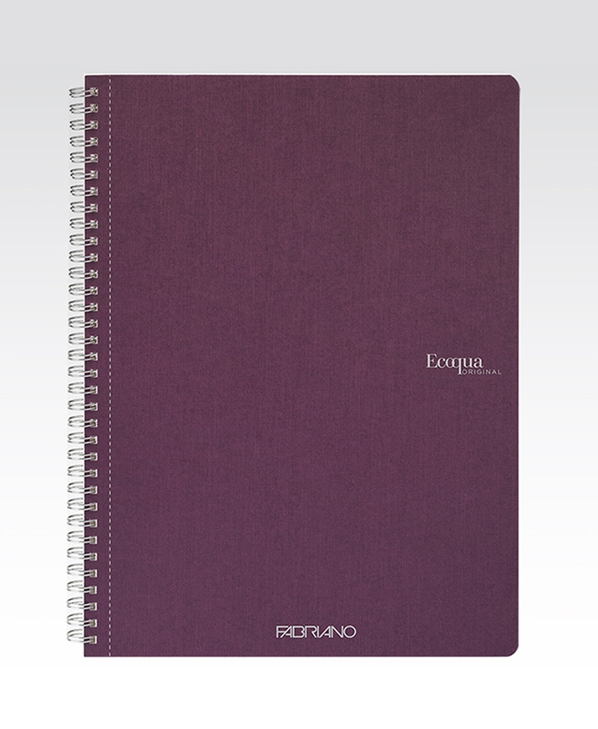 Fabriano Ecoqua Spiral-Bound Unlined Notebooks A5 70 Sheets