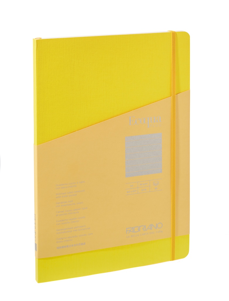 Fabriano Ecoqua Plus NoteBook A4 Lined 80 Sheets