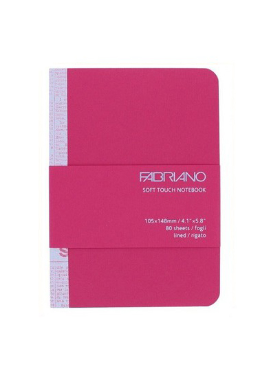 Fabriano Soft Touch Notebook A6, 80 Lined Sheets