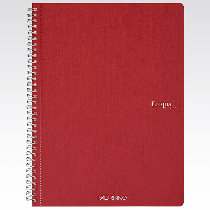 Fabriano Ecoqua Spiral-Bound Lined Notebook A4 70 Sheet