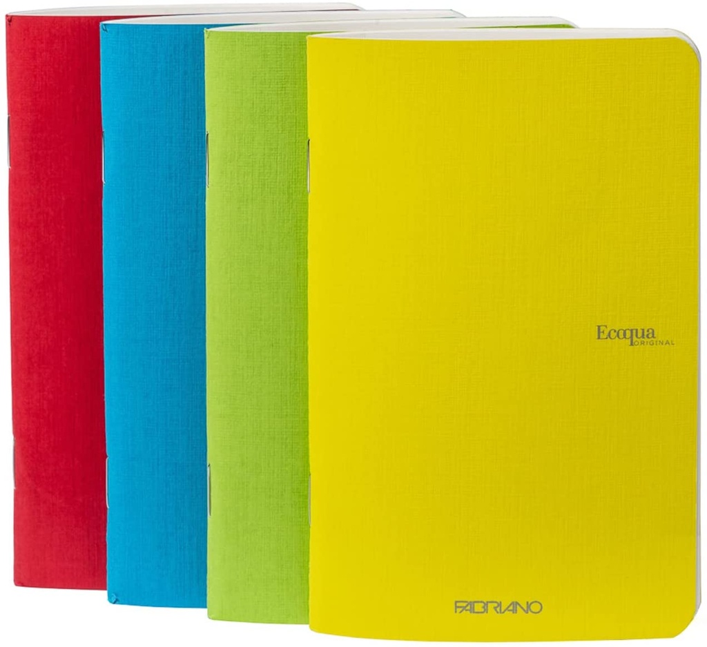 Fabriano Ecoqua Original Pocket-Sized Notebook, Blank Sheets, Spring Colors
