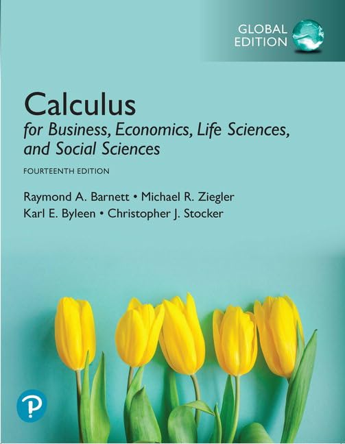 Calculus for Business, Economics, Life Sciences and Social Sciences 14E