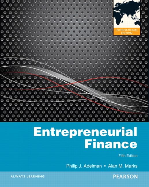 Entrepreneurial Finance