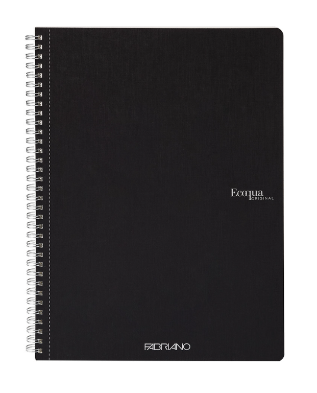 Fabriano Ecoqua Original Notebook A5 Graph 70 Sheet, Black