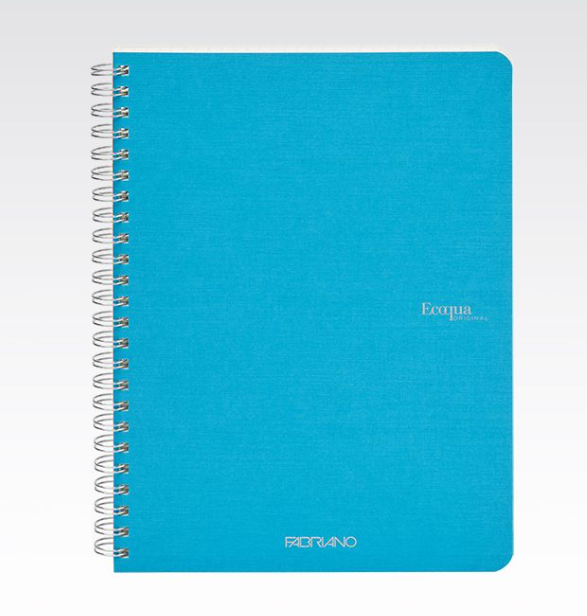 Fabriano Ecoqua Spiral-Bound Unlined Notebooks A5 70 Sheets