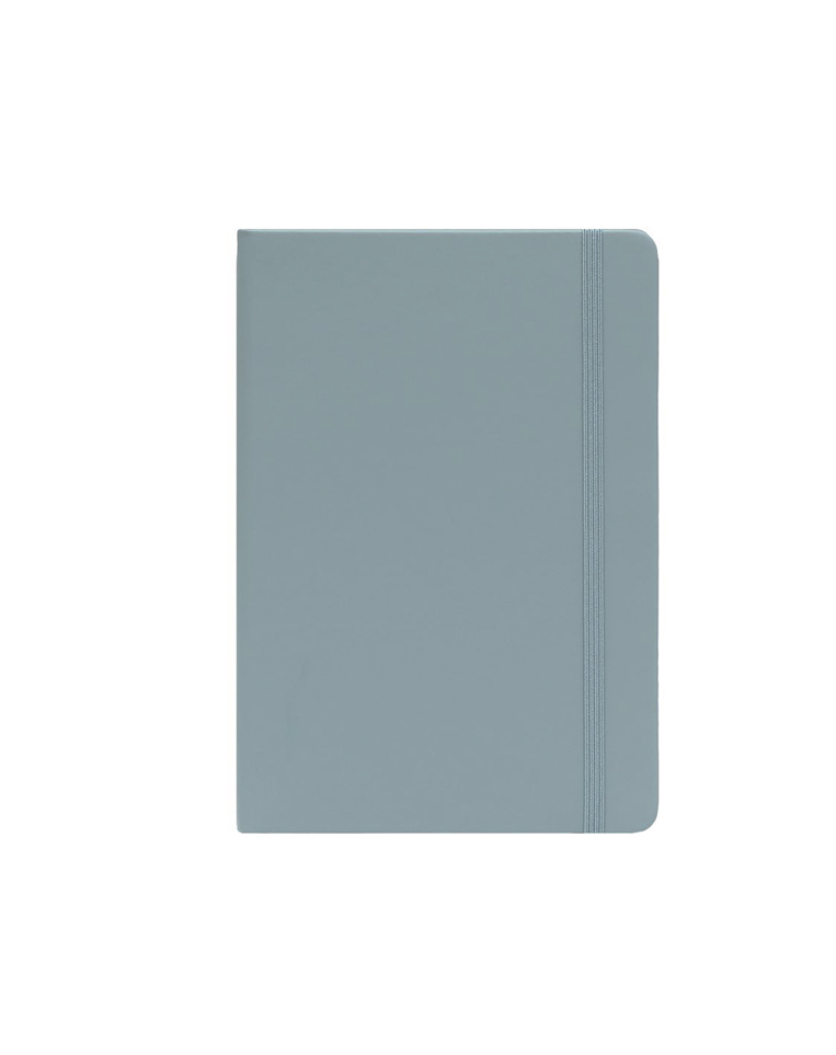 Notebook A6 Hardcover with Rubber, Grey