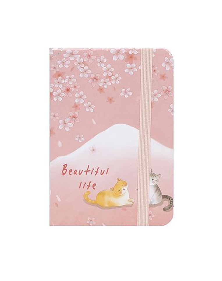 Notebook A6 Hardcover with Rubber, Beautiful Life