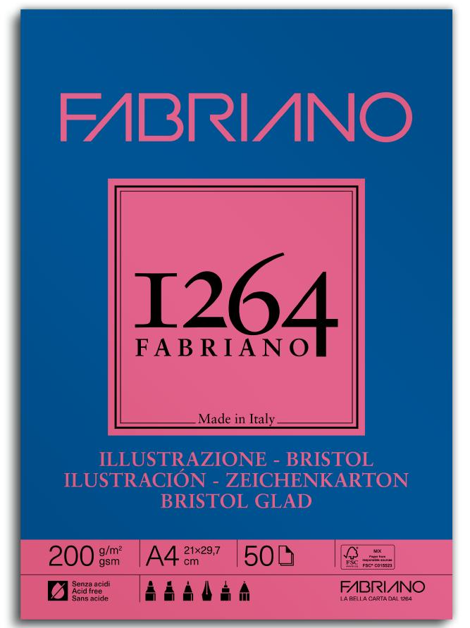 Fabriano 1264 Bristol (A4, A3) 200 gm