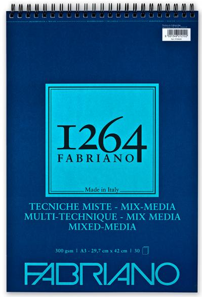 Fabriano 1264 Mix Media Spiral Bound (A4, A5) 300 gm 