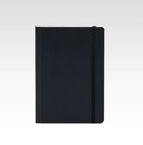 Fabriano Ecoqua Notebook A6 Blank 80 Sheets with Elastic Closure, Black