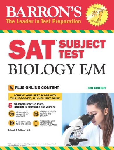 Barron's SAT Subject Test Biology E/M with Online Tests