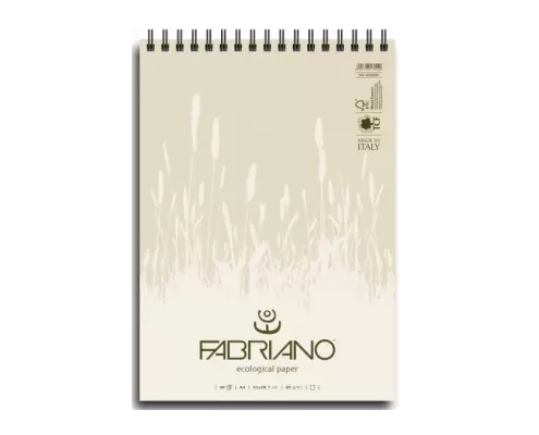 Fabriano Ecological Paper Spiral Notebook A5 - A4 Graph 90 sheets