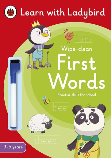 First Words, A Learn with Ladybird Wipe-Clean Activity Book 3-5 years