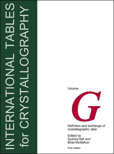 International Tables for Crystallography, Volume G: Definition and exchange of crystallographic data