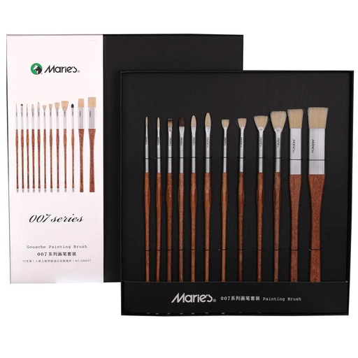 Marie's 007 Series Painting Brush, Set of 12