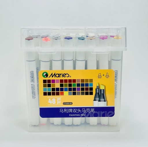 MARIE'S PAINTING PEN (Twin Marker) SET 12 COLOUR