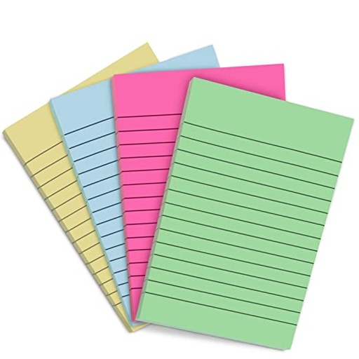 Stick Note Pad, 4 Colors 100 Sheets