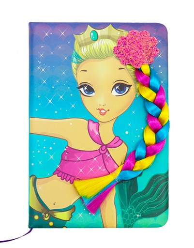 Diary Book, Girl Character mixed Colors with Lock and Key