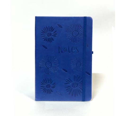 Notebook A5 Hardcover with Rubber Band, Dark Blue 