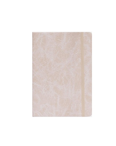 Notebook A7 Hardcover with Rubber, Beige