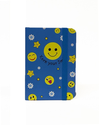 Notebook A7 Hardcover with Rubber, Smile