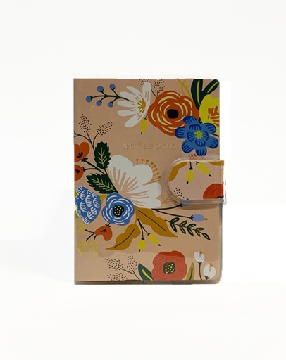 Notebook A7 Plastic Cover, Flowers