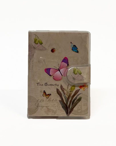 Notebook A7 Plastic Cover, The Butterfly